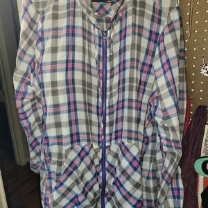 Torrid Multicolor Plaid Bomber Jacket